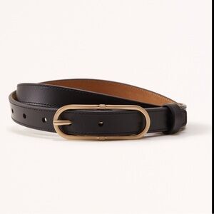 Abercrombie Black Oval Gold Buckle Belt